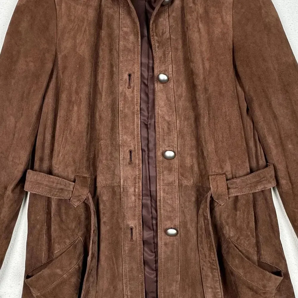 Elizabeth and James Long Suede 100% Real Leather Jacket Size XS‎ - Picture 4 of 11